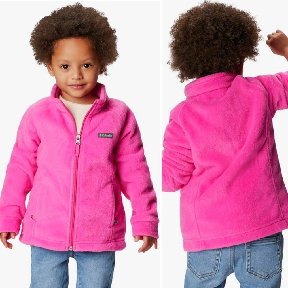 Columbia Toddler Benton Springs Fleece Jacket in Pink Ice